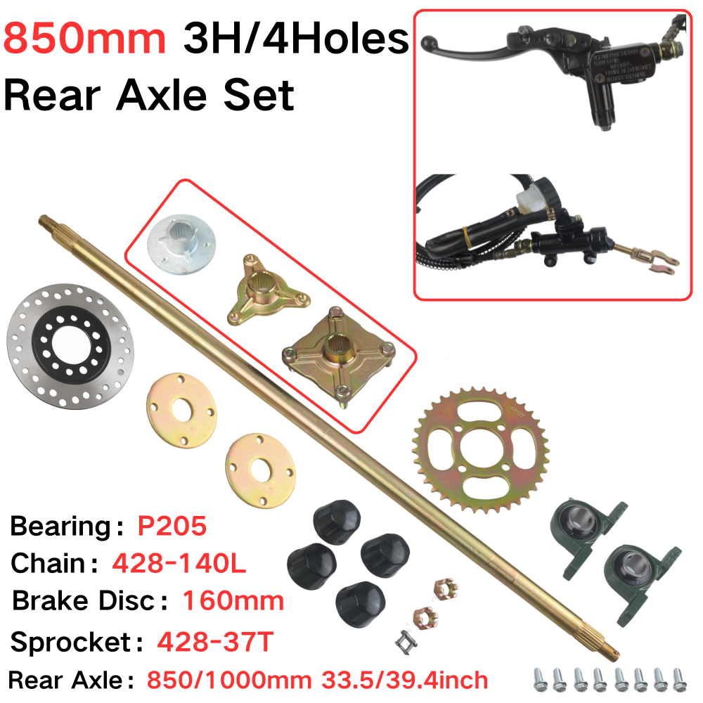 Sprocket Chain - 850mm Arka Aks Komple Seti 428